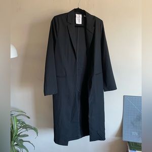 COLLISION unisex Long jacket coat black small